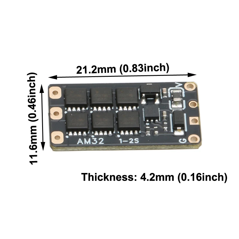 1PCS 1-2S 32 비트 ESC 20A 출력 전류 소형 모델 항공기 RC 비행기 브러시리스 모터 용 미니 AM32 전자 속도 컨트롤러