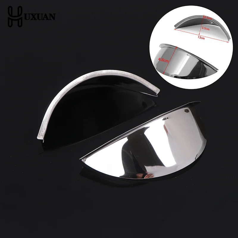 1 قطعة العالمي كروم معدن سكوتر العلوي غطاء غير نافذ للمطر 5.75 "/7" ل مقهى المتسابق Ducati دراجة نارية الجبهة مصباح قناع