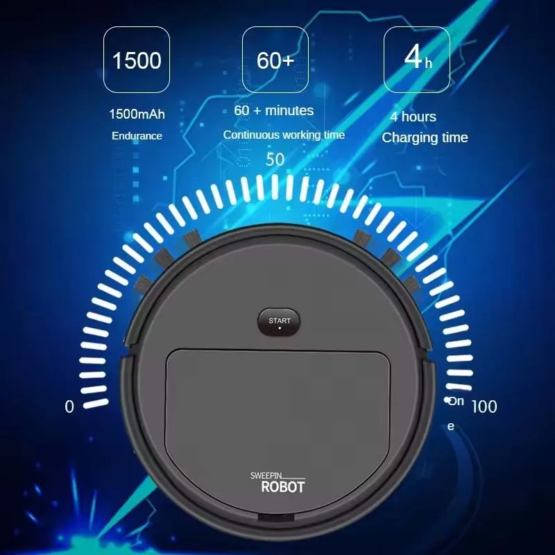 New 3 in 1 Mini Clean Intelligent Vacuum Cleaner Cleaning Robot Rechargeable Electric Robot Vacuum Cleaner Sweep Robot