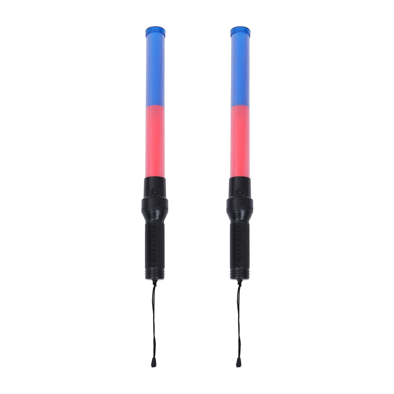 2 Pcs Traffic Light Signal Wand Safety Chargeable LED Pvc Pipe Body