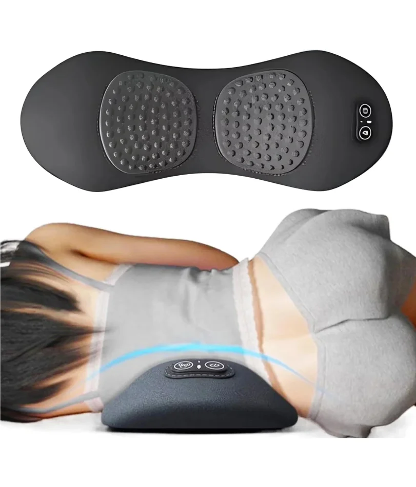 Back Massager with Relief Bed Sleeping Shiatsu Deep Tissue Portable Shoulder Lower Back Pain Relief Waist Massager