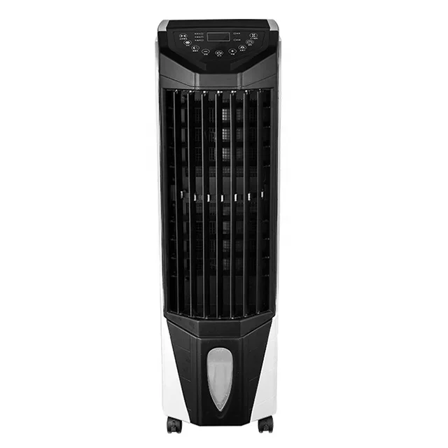 Power saving 12V DC solar panel battery charging evaporative air cooler with 15 mins delay shutdown function