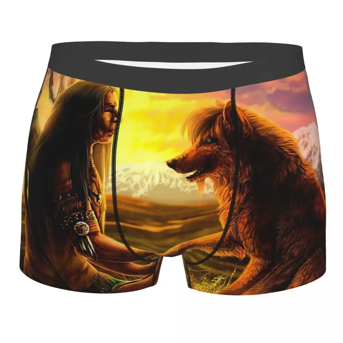 Two Hunters Men's Boxer Briefs Shorts Men Underpants Cartoon Anime Funny Men's Panties Soft Underwear For Men