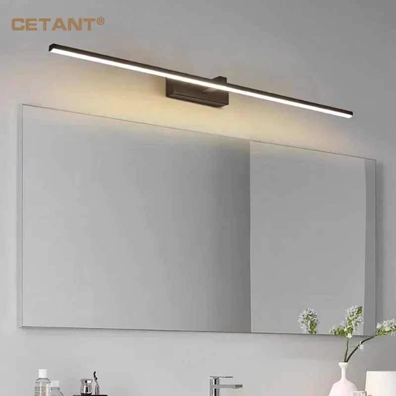 Imagem -02 - Lâmpada de Parede Led de Tira Longa para Banheiro Lâmpada Frontal de Espelho Luminária Interior para Vestir Cozinha e Casa 56 cm 80 cm 100cm