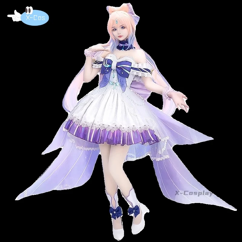 Genshin تأثير Fanart Kokomi فستان ملاك للنساء والفتيات ، حصري تأثيري زي ، حفلة عيد الهالوين ، عيد الميلاد