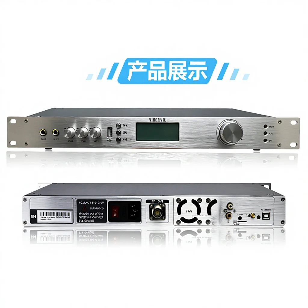 NIO-T50M 50W Silver FM Transmitter 87-108MHz 5-30KM 110~220V For Radio Station TV Broadcasting Equipment