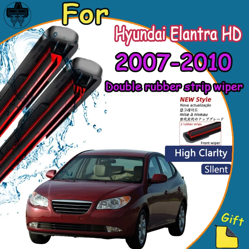 

Front Windshield Wiper Blades 2pcs Windscreen Window Accessories For Hyundai Elantra HD 2007-2010