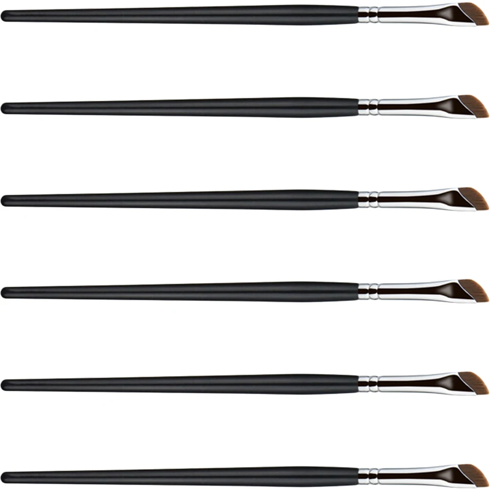 Set di 6 pennelli per sopracciglia, comodi pennelli per correttore eyeliner angolato in fibra artificiale per le donne, strumenti per il trucco per uso professionale