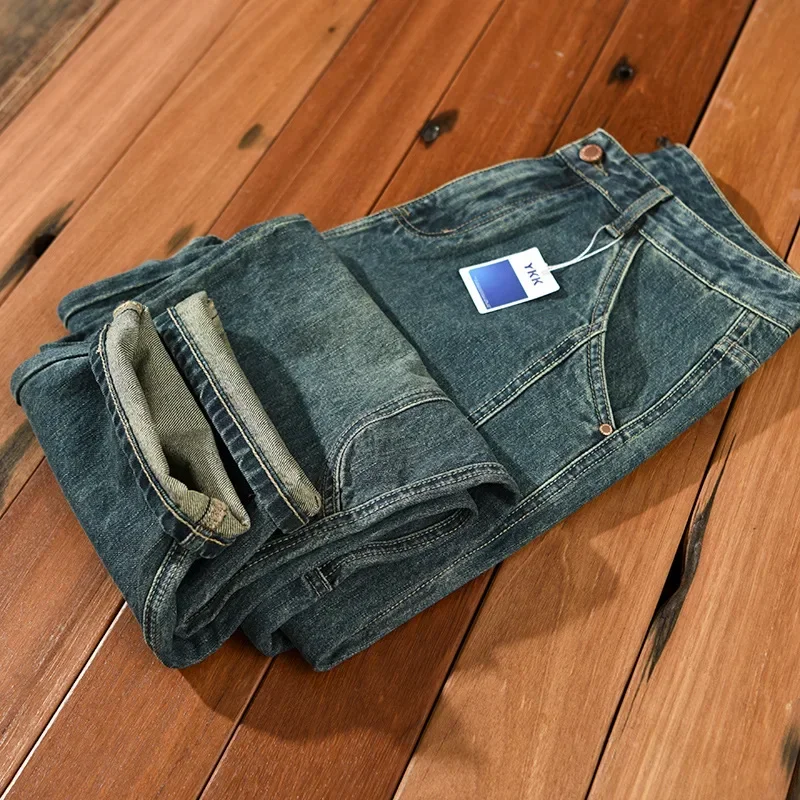 

Cargo Style Vintage Jeans Men Streetwear Y2k Baggy Jeans Cotton Casual Straight Washed Blue Jeans High Street Fashion Denim Pant