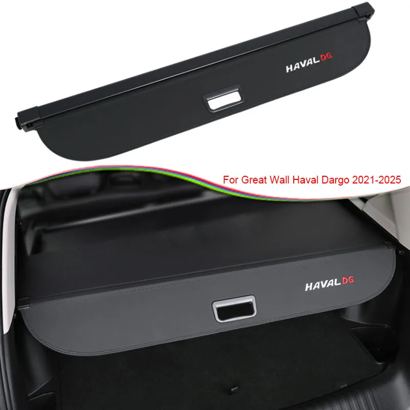 Car Rear Trunk Curtain Cover Rear Rack Partition Shelter Storage Internal Auto Accessories For Great Wall Haval Dargo 2021-2025