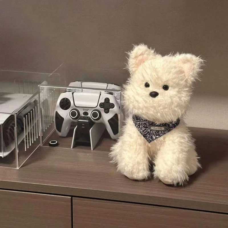 Ours Bo's Market mignon câlin doux West Highland chiot en peluche Animal en peluche confort poupée cadeau d'anniversaire pour enfants décoratif