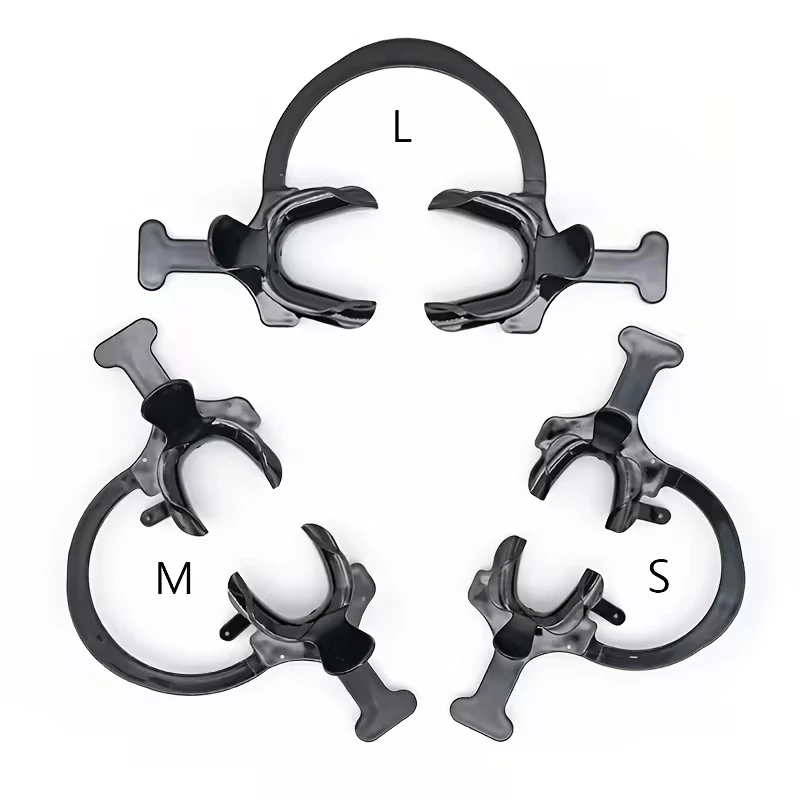 Dental C-Shape Cheek Retractor with Handle, Mouth Opener S/M/L 3 Sizes, Intraoral Lip Expander for Teeth Whitening, Orthodontic
