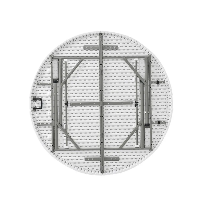 Blow molding folding table, simple outdoor storage restaurant home large round table foldable