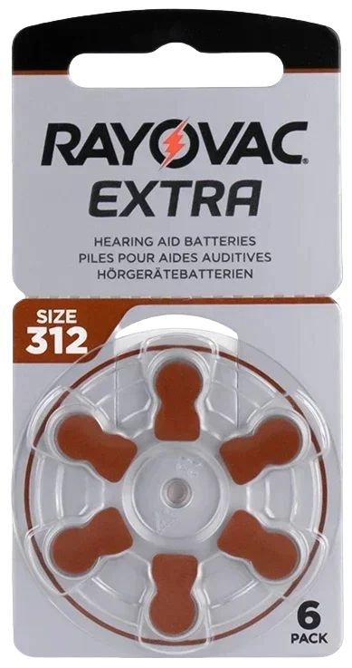 Baterias para Aparelhos Auditivos RAYOVAC EXTRA, A312, 312A, 312, P312, PR41, Alto Desempenho, Bateria de Ar de Zinco para BTE, CIC, RIC, OE, Hearin, 6-60Pcs