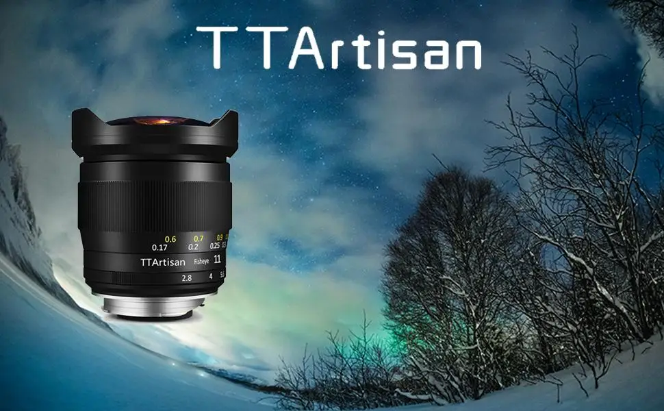 TTArtisan 11mm F2.8 Full Frame Fisheye Wide Angle Manual Lens For