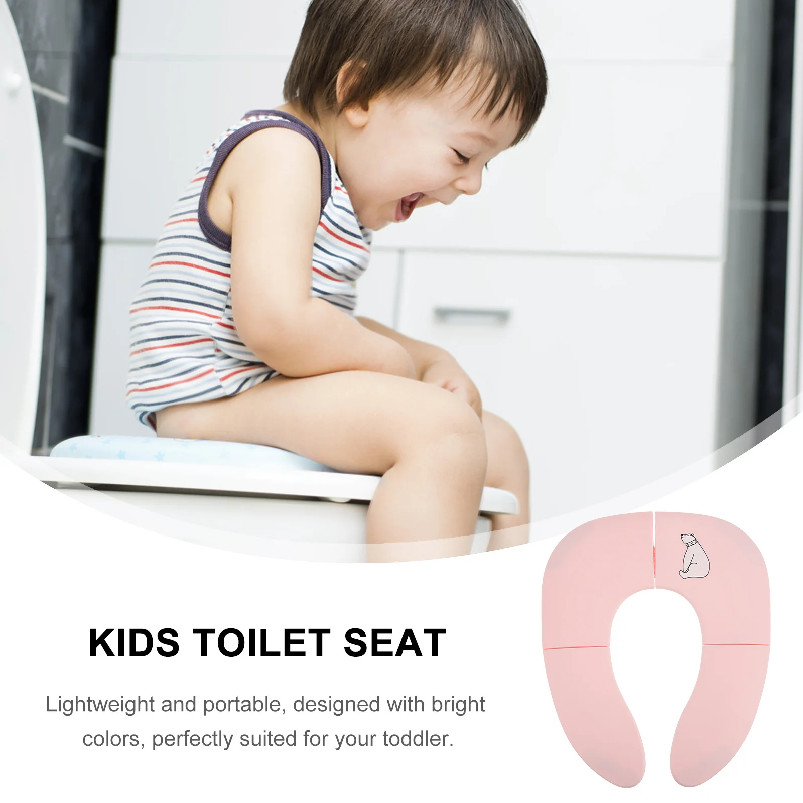 

Folding Toilet Seat Cover Portable Travel Potty Trainer Ring Washable Universal Seat Pad Outdoor Bathroom Accessory