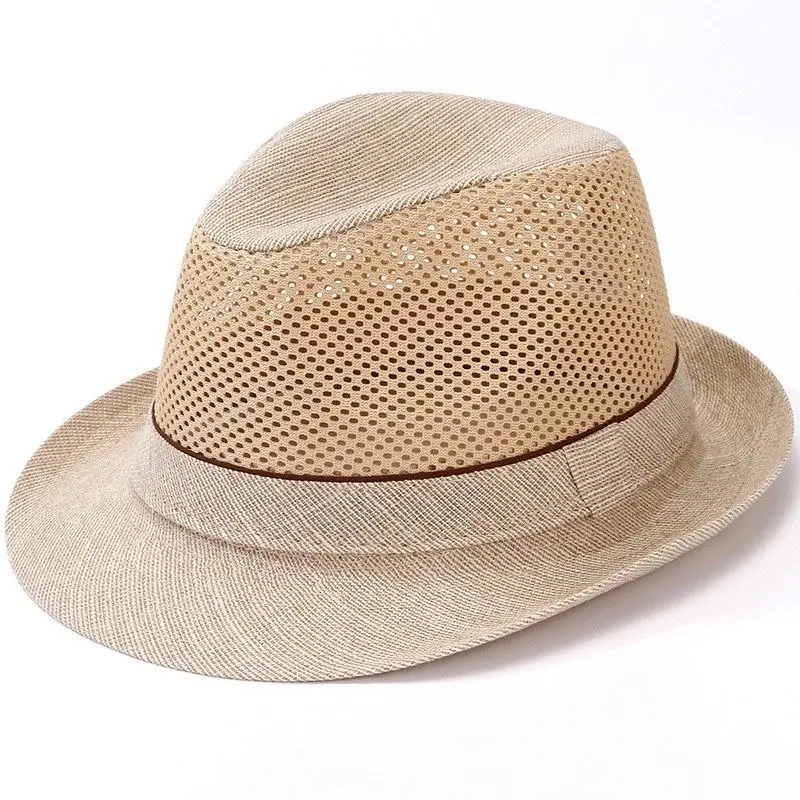 

Men's Summer Breathable Sun Protection Hat Mesh Cap Cooling Shade Luxury Style Ultra Thin Spring Season Children's Male Hat
