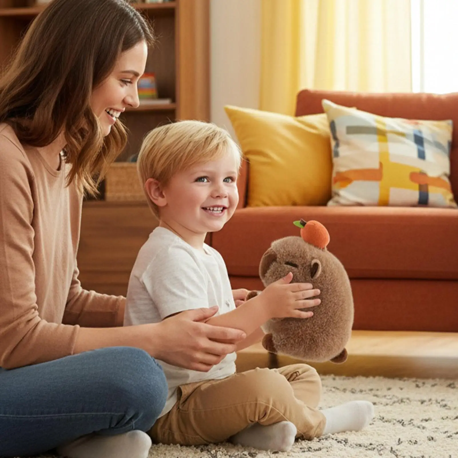 Sprechendes Capybara, elektrisches interaktives Stofftier, elektronisches Plüschtier für Jungen und Mädchen, Kindertagesstätte, Geburtstag, Urlaub