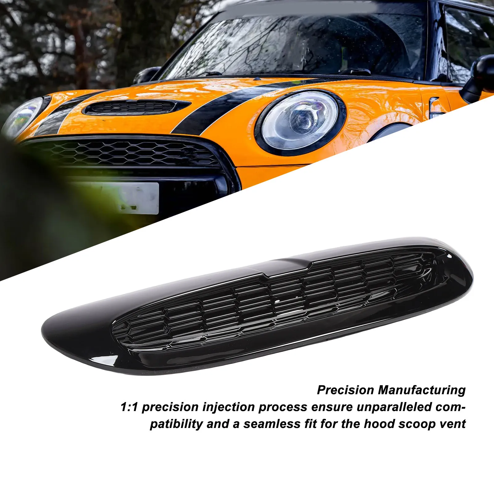 ฝาครอบช่องระบายอากาศฝากระโปรงหน้าแบบมีสไตล์ ผลิตจากพลาสติก ABS แข็งแรง ทนทาน เงางาม สำหรับรถยนต์รุ่น S JCW F54 F55 F56 F57