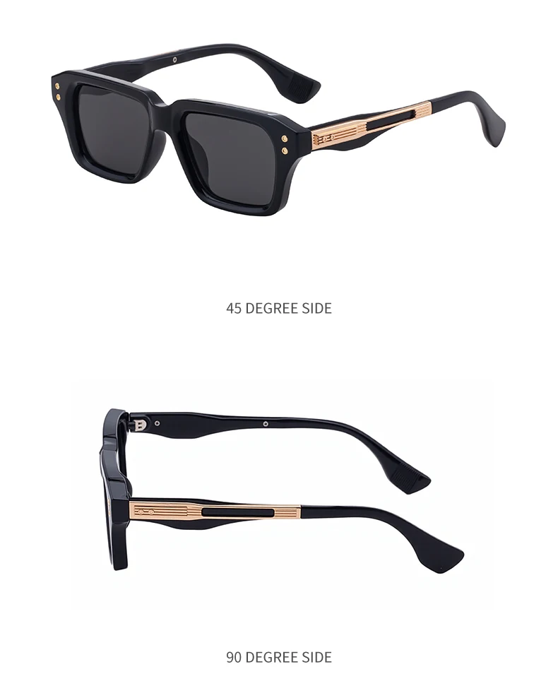 Retro Polarisierte Quadratische Punk Sonnenbrille Männer 2026 Luxus Marke Designer Klassische Fahren Schild Sonnenbrille für Männliche Shades UV400 – Detail 15