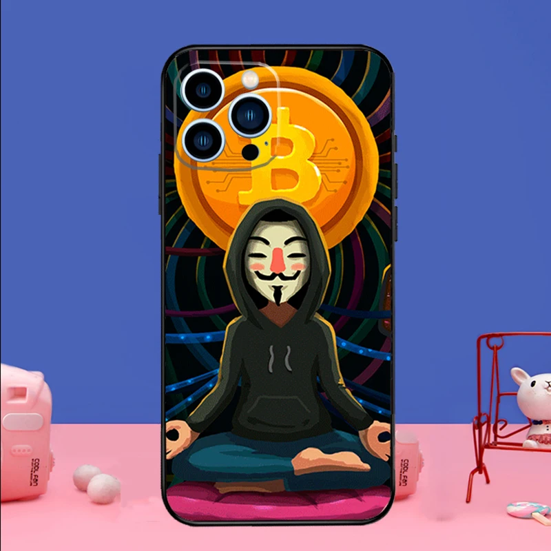 Bitcoin عملات مضحك قضية الهاتف آيفون 17 16 15 14 13 11 12 برو ماكس زائد 13 12 mini 16e 17 غطاء مصد الهواء #4