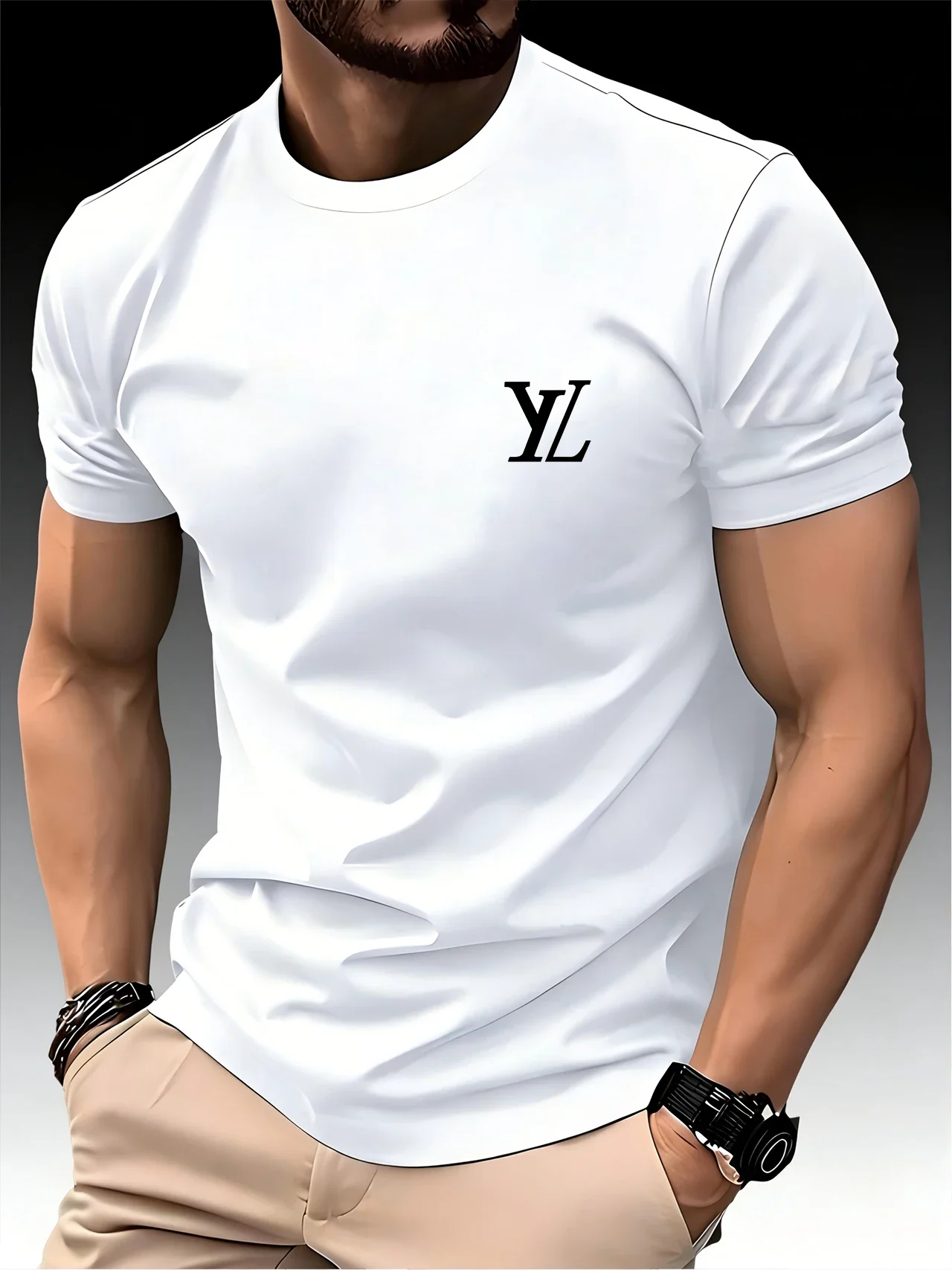 Fashionable quick-drying short-sleeved shirt, casual sports breathable outdoor short-sleeved shirt, basketball fitness shir