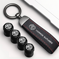 Car Tire Wheel Valve Caps Cover Suede Car Key Chain Ring Keychain For MG ZS 5 7 6 Cyberster MG4 EV ES5 HS ONE GT GS MG3 EZS 3SW