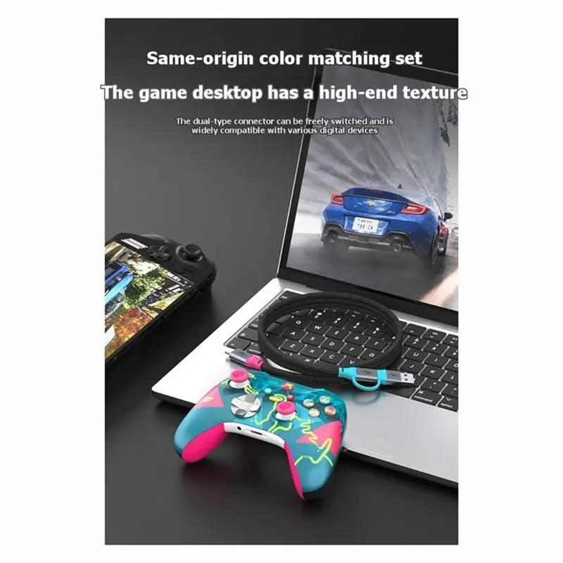Y22A-C To C Cable 2 In 1 Full-Function Charging Cable For PC Laptop