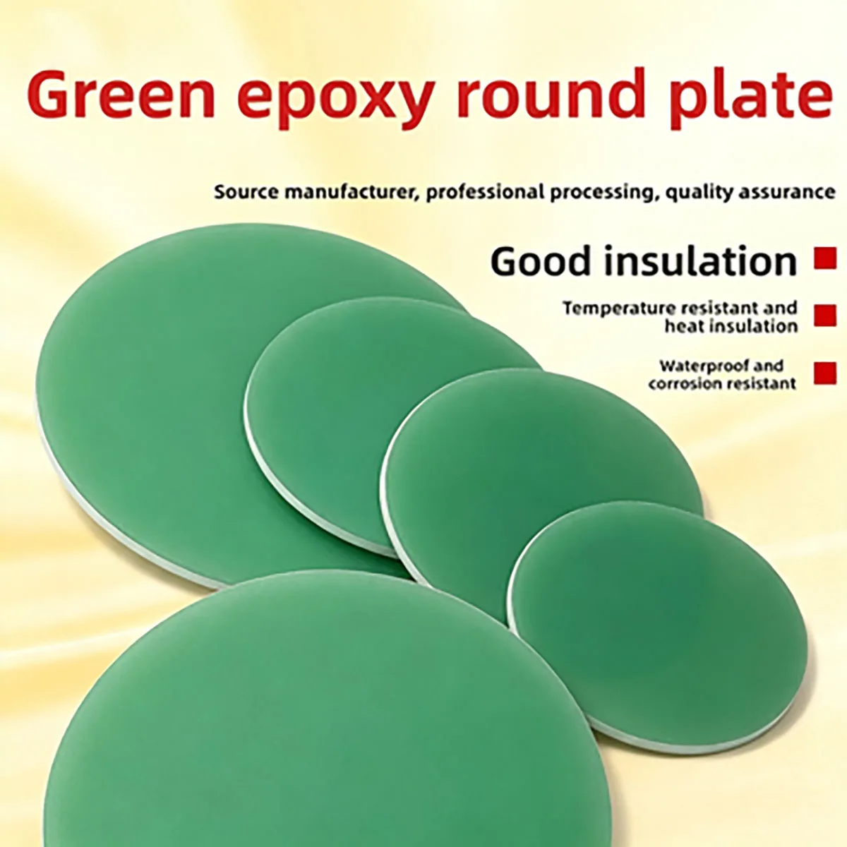 Diameter 250mm 350mm 400mm Round Washer FR4 Fiberglass Sheet Water-green Epoxy Plate Circular Plate