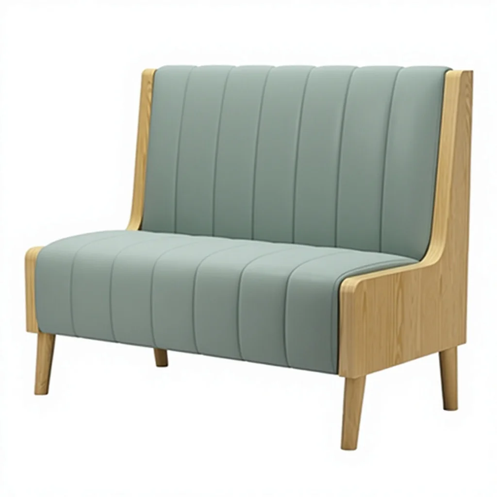 Stylish Restaurant Furniture Set PU Upholstered Booth Seating With Table For Coffee Dessert Shop