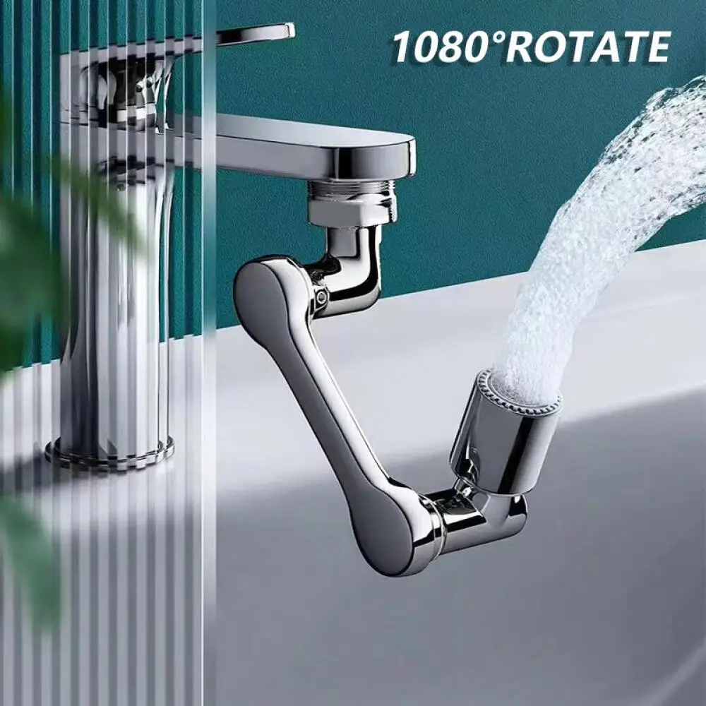 Image of 1080 Grad Drehbarer Wasserhahn-Verlängerer Einmodus-Spritzschutzfilter-Belüfter