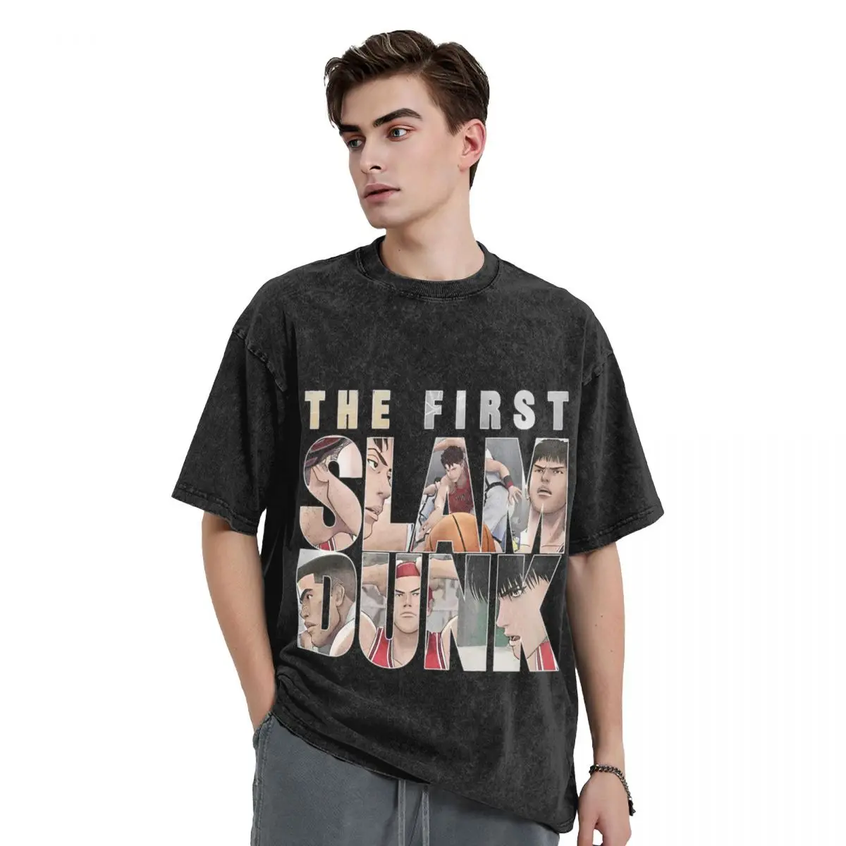 The First Slam Dunk Movie T Shirts Washed 100% Cotton Street T-Shirt Novelty Men Women Tops Streetwear Graphic Printed Tee Shirt