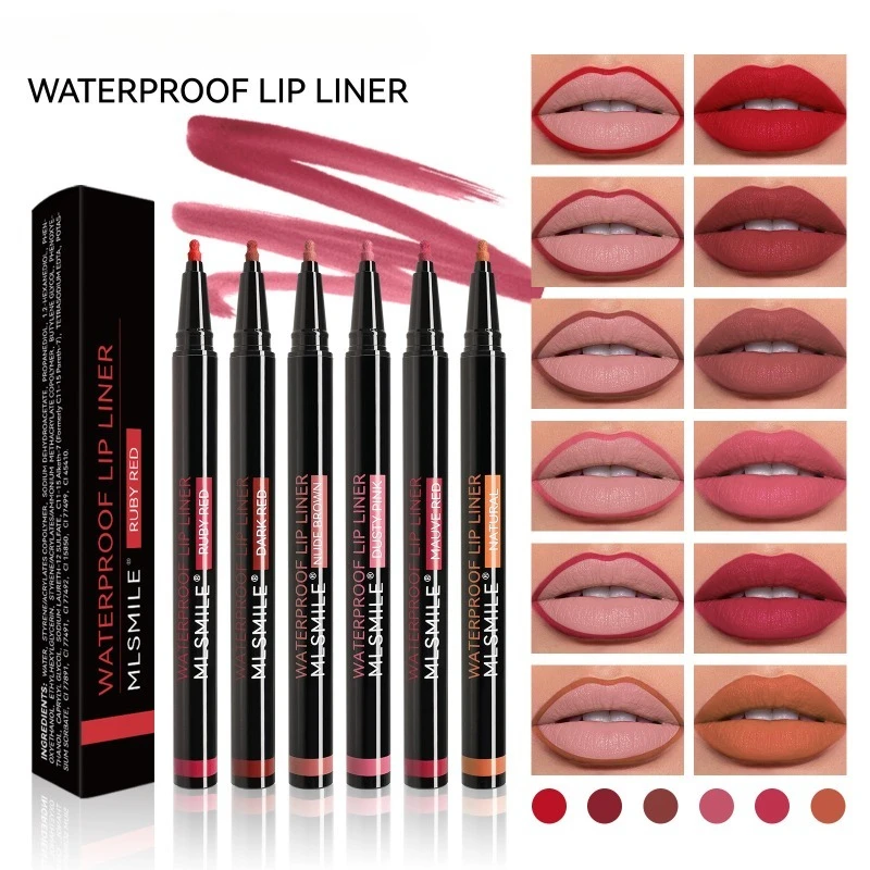 ดินสอเขียนขอบปากแบบกันน้ำ ติดทนนาน ไม่เลอะ ไม่ต้องใช้แปรง ให้ลุคธรรมชาติ สีนู้ด