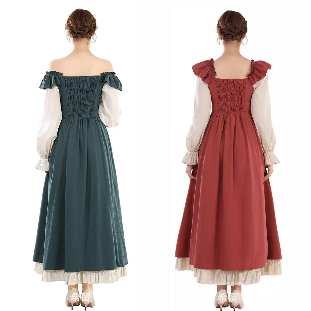 19th Century Renaissance Women's Vintage Shirt Dress Irish Fairy Dress Women Halloween Costume Christmas Costume