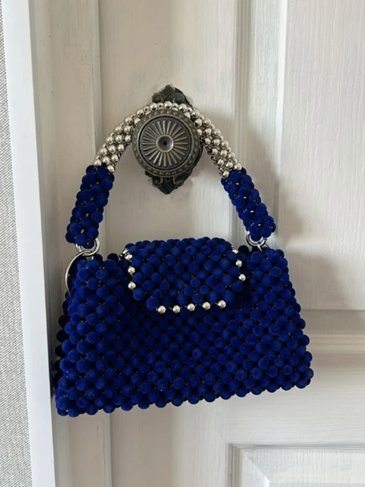 Modna torba damska z klapką Wykwintna kompaktowa torba Ins Niche Designer Bead Handbag Niestandardowe kolorowe torby na kolację dla kobiet — zdjęcie 2