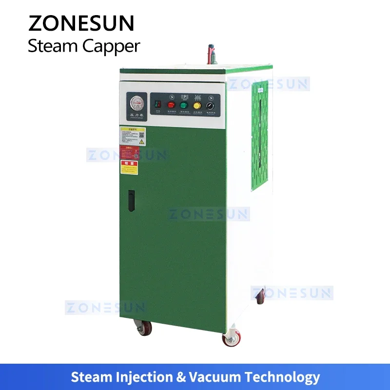 ZONESUN ZS-XG01 Twist Off Cap Steam Vacuum Capper Capping Machine Metal Lug Cap Sealing Machine