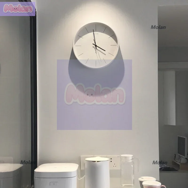 

Italian minimalist wall clock living room modern simple family clock mute clock 2024 new white wall watch
