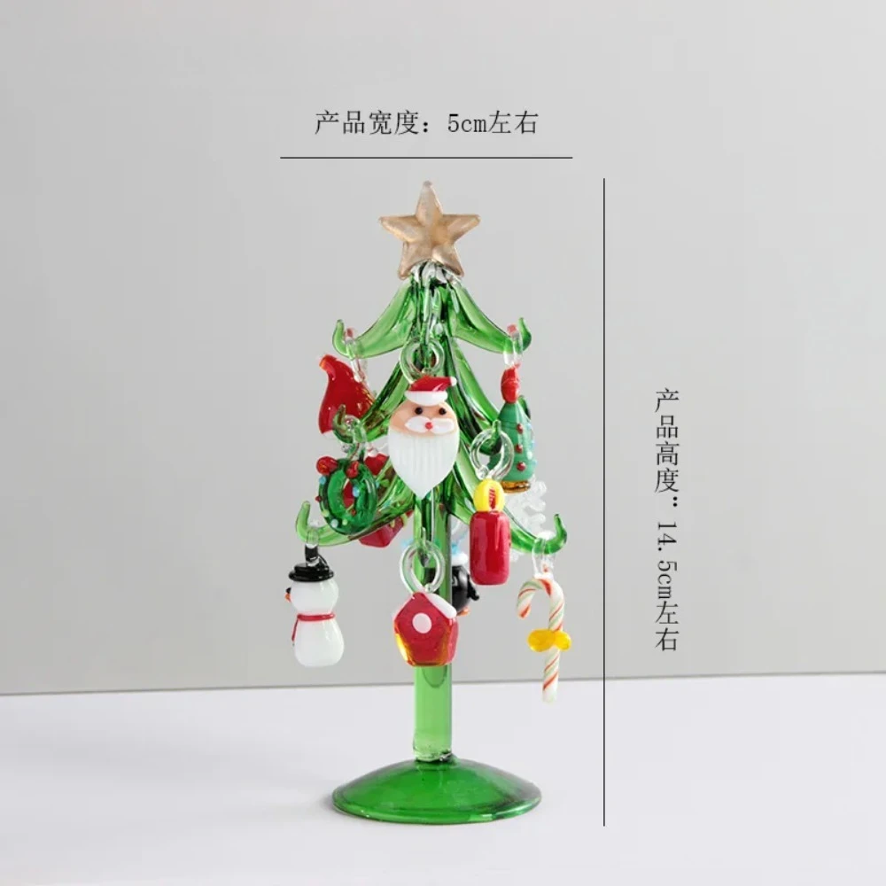 مخصص اليدوية زجاج مورانو الحرف شجرة عيد الميلاد التماثيل الحلي محاكاة عيد الميلاد ديكور المنزل قلادة الهدايا 15 سنتيمتر