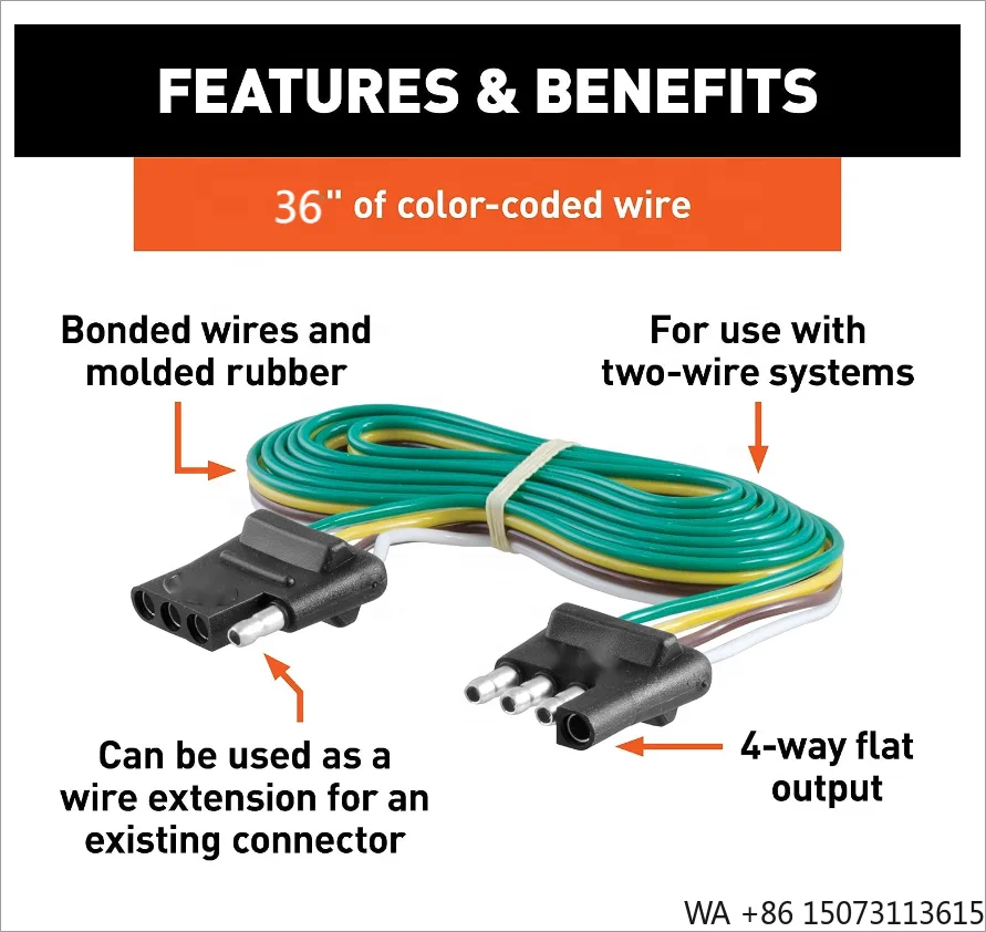 4-Pin Trailer Plug Socket for 4-Way Bonded Connector Test & Connection