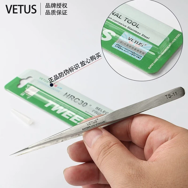 Stainless Steel Tweezers Elbow Fine Tip Anti-Static Small Tweezers Bird\'s Nest Hair Picking Acne Clip Repair Tool