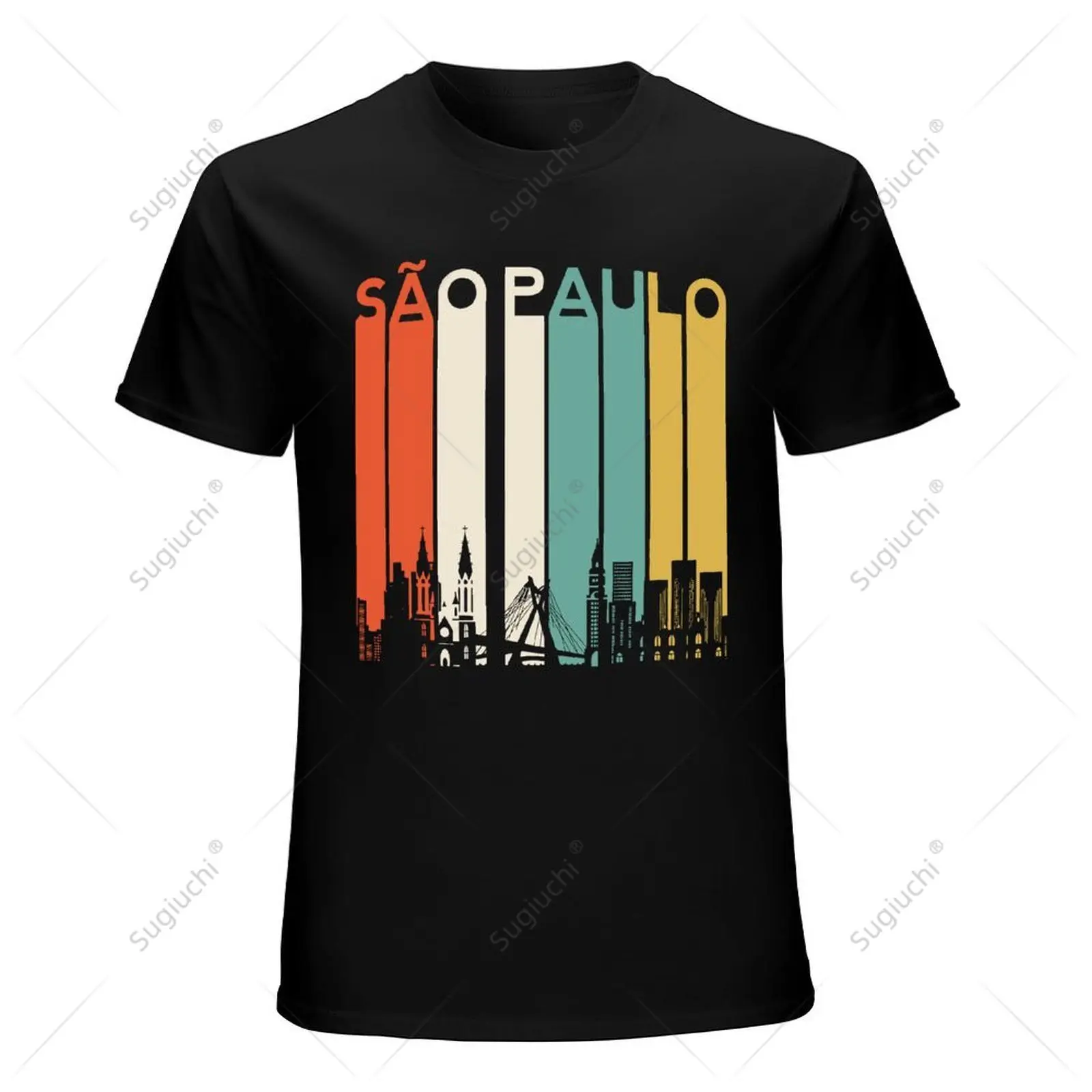 Unisex Men Sao Paulo Brazil Rio De Janeiro Brazilian Brasilia Retro Tshirt Tees T Shirts Women Boys 100% Cotton T-Shirt