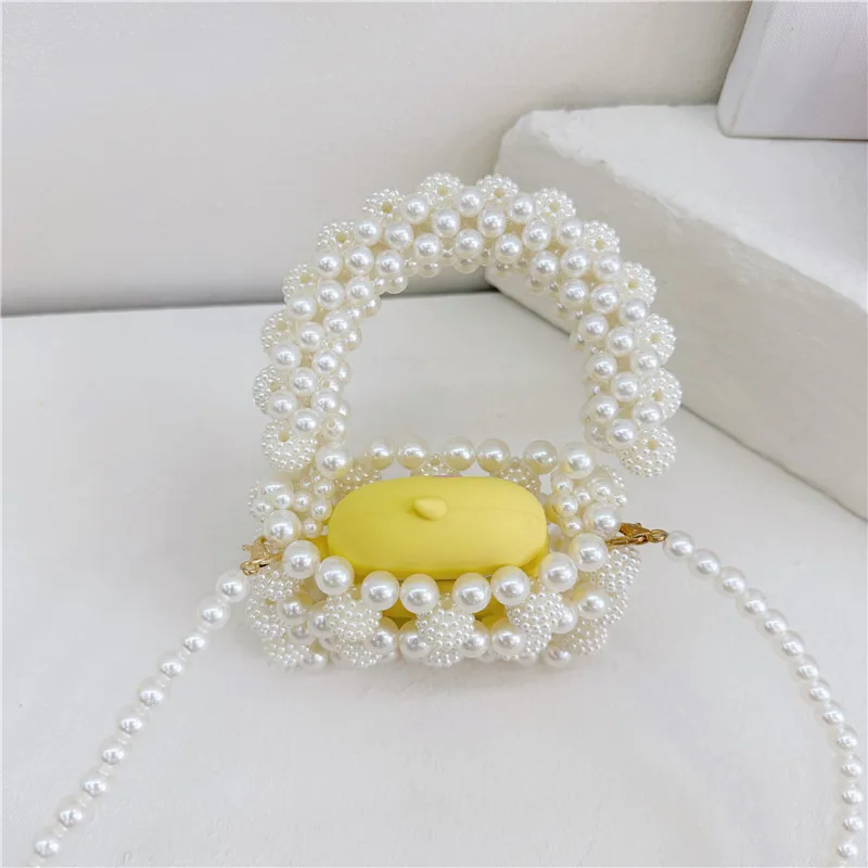Pearl Kids Party Bag Mini Coin Purse Little Girl Style with Princess Satchel Crossbody Gift Pouch Toddler Shopping Shoulder Bag