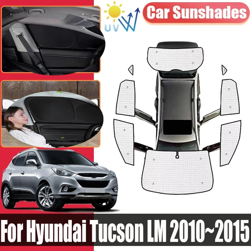 Surround Visor For Hyundai Tucson ix ix35 LM 2010~2015 Car Full Coverage Sunshades Window Sun Privacy Blocks Anti-UV Accessories