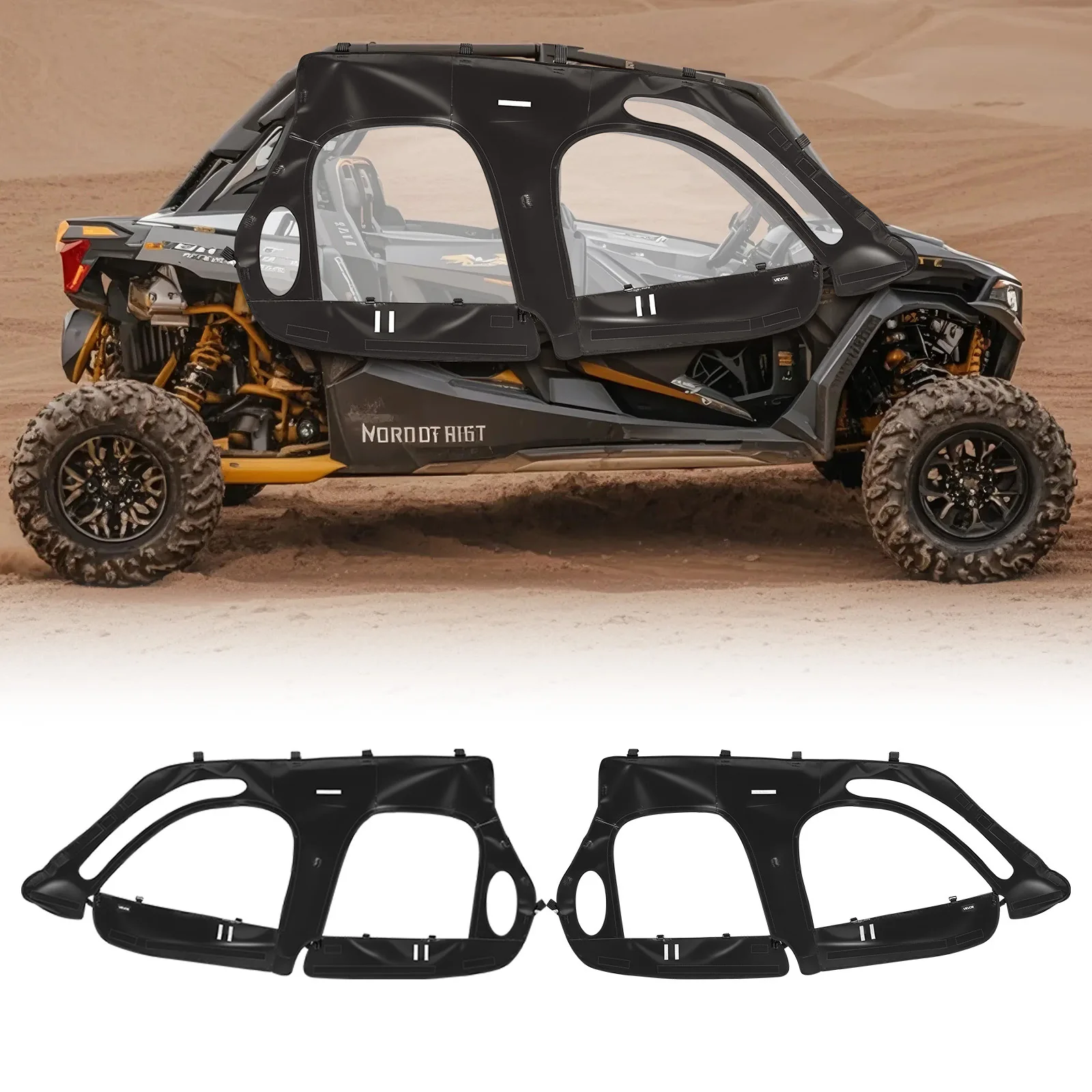 

UTV Cab Enclosure Upper Doors Zipper for Polaris RZR XP4 1000/Turbo 2014-2023