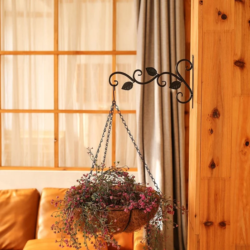 屋内および屋外の装飾に適した鉄の吊り下げフック,30 cm, 4パック