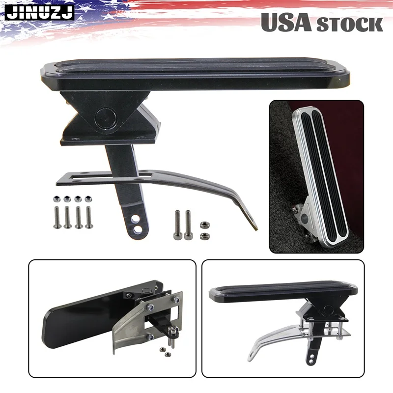 

Billet Gas Throttle Pedal Floor Mount Hot Rod Rat For Chevy Ford Mopar SBC Black