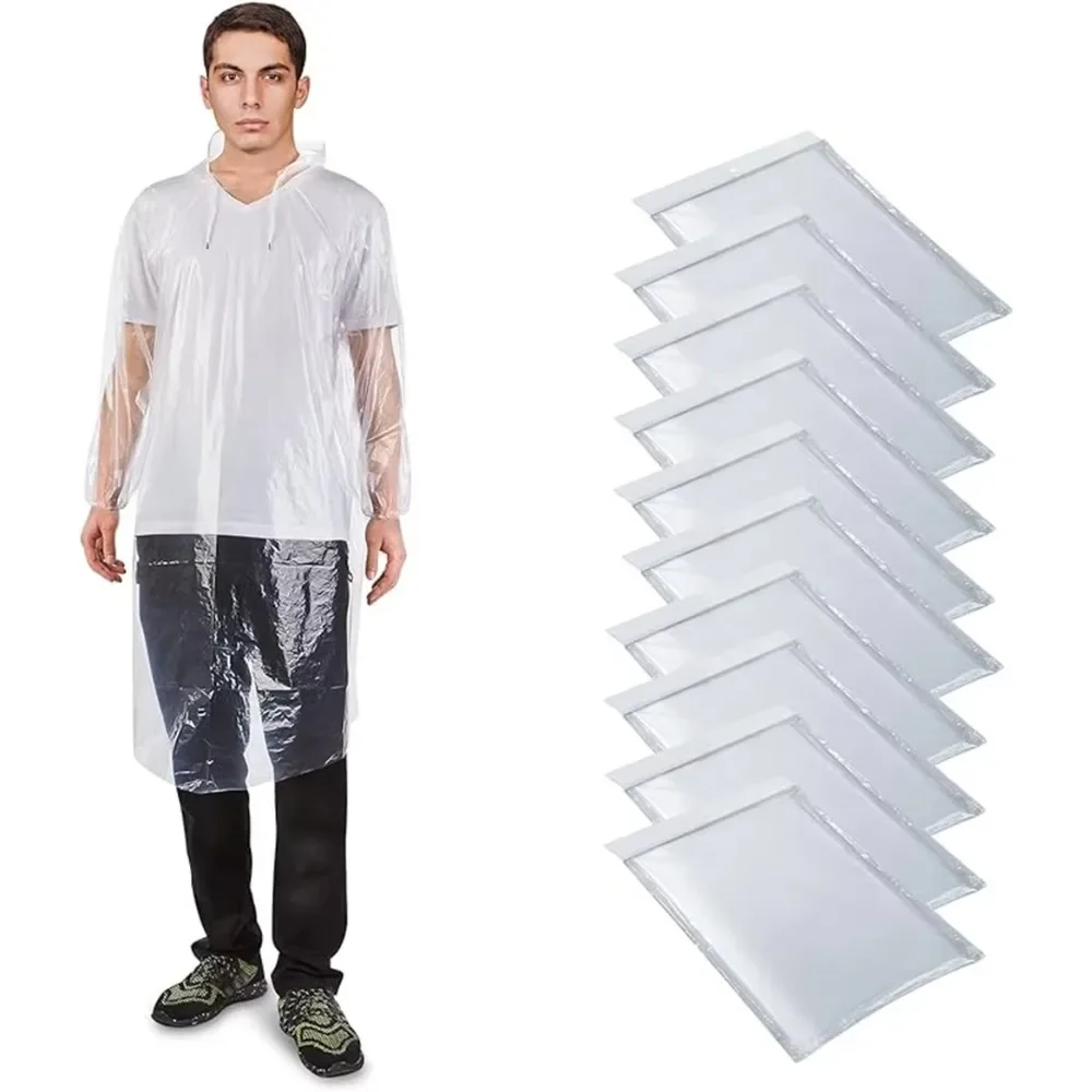 Chubasquero desechable impermeable para emergencias, viajes al aire libre, Camping, senderismo, Poncho de lluvia portátil, 1/2/4/6/8/10 Uds.