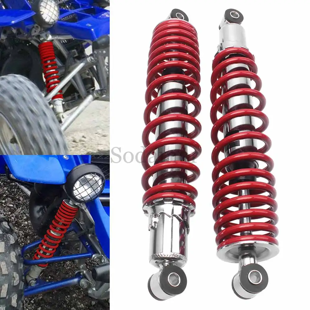 

1Pair ATV Accessories Front Air Front Shocks Absorbers Steel+Aluminium Alloy Adjustable Red For Yamaha Banshee 350 YFZ350 2006