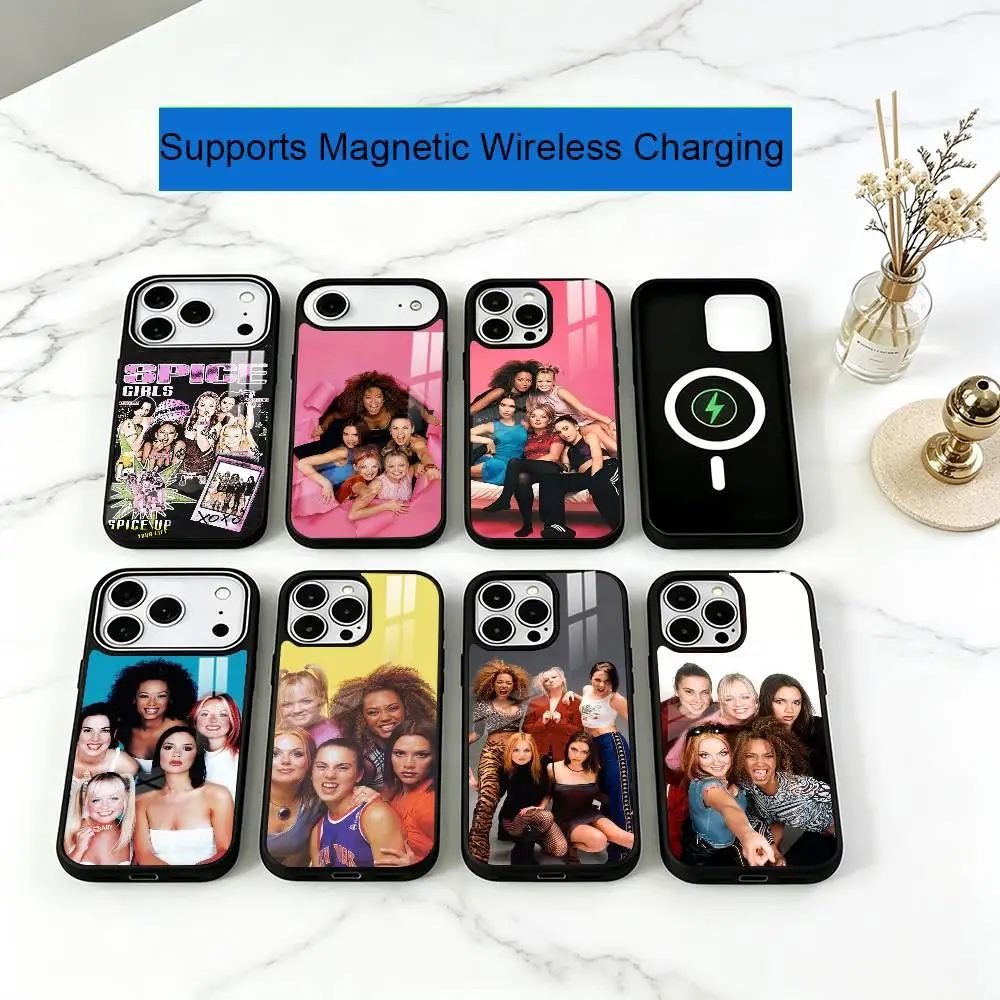 Spice Girls British Girl Band Phone Case For iPhone17,16,15,14,13,12,11 Plus,Pro Supports Magnetic Wireless Charging