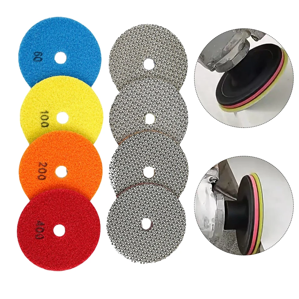 

4Inch Electroplated Diamond Dry Polishing Pad For Granite Marble Sanding Disc Dremel Tool Accessories Flexible Grinding Discs